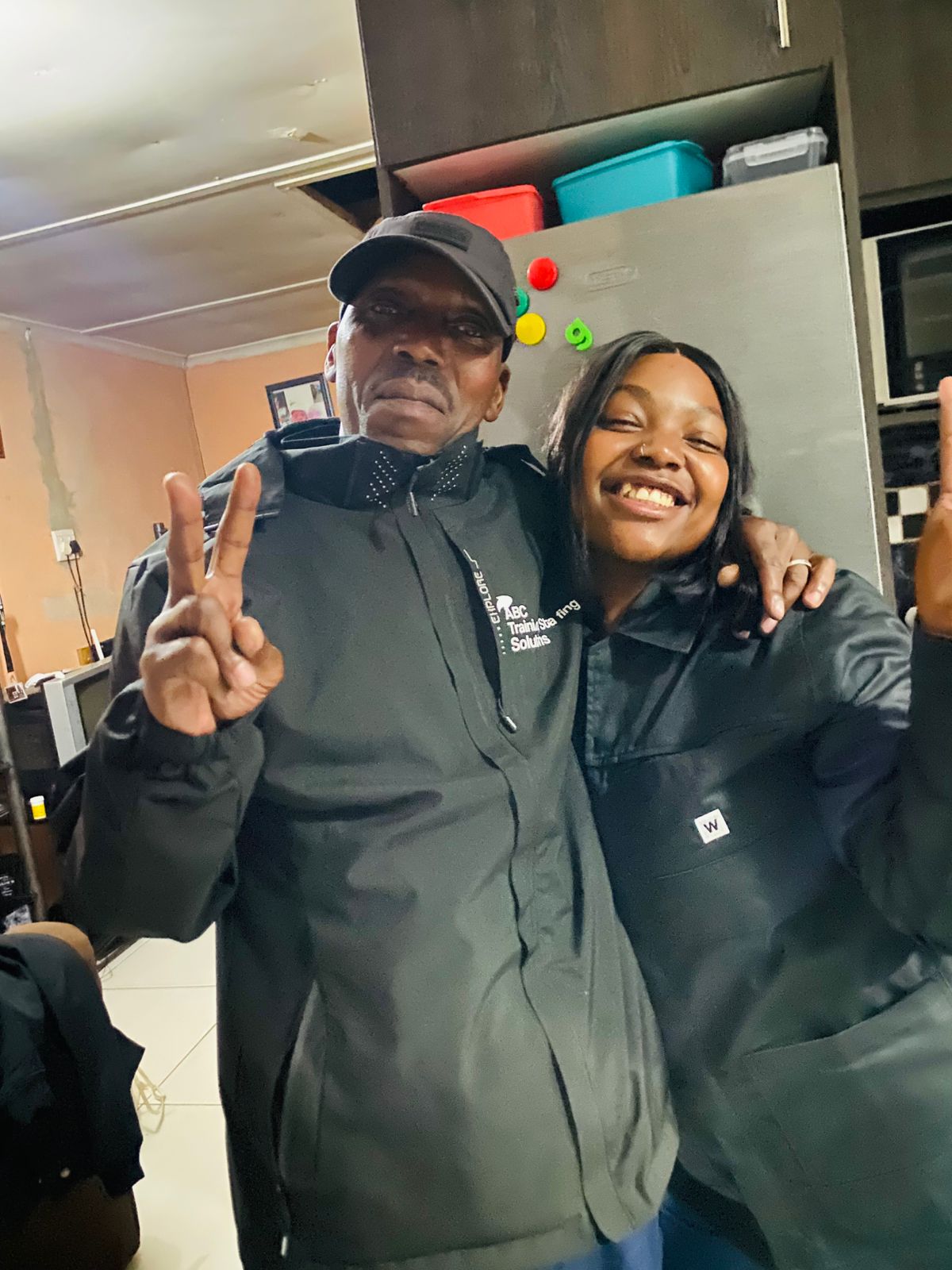 ABC team members in a workplace support moment